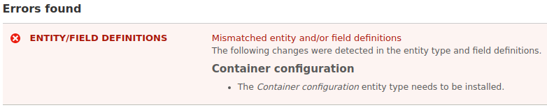 Mismatched Entity Error